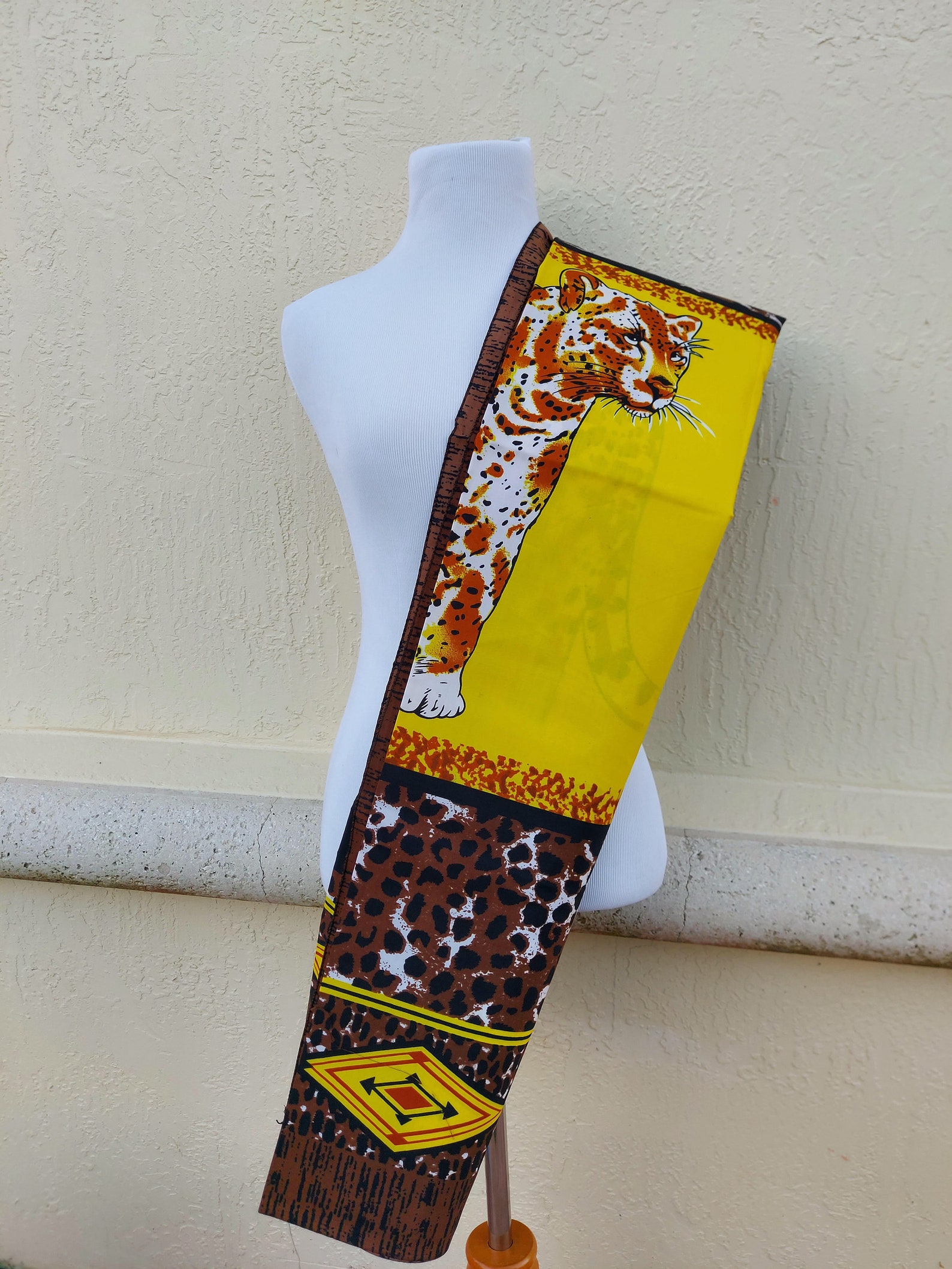 Yellow Leopard Ibhayi. Idlozi Fabric. African Spirituality Etsy