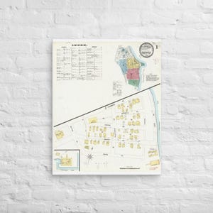 1896 Chautauqua, New York Vintage Karte Print – Historische Vogelperspektive
