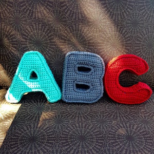 Small • Letter Pillow • Custom • Crochet • Party Favor • Cozy Room Decor • Nursery • Building Blocks • Classroom • Baby Gift • Mom To Be