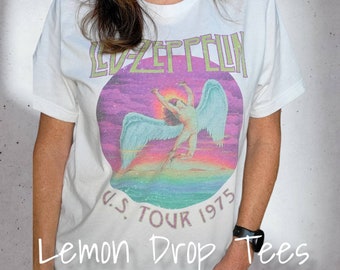 Classic Rock Concert Shirt, Zeppelin Shirt, Candy Colors Shirt, Plus Size Shirt