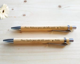 Thank you teacher pen / Personalized pen / Teacher / Head teacher / Atsem / Nanny / End of year gift / Christmas gift