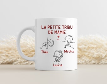 Tasse personnalisée / Mugs céramique personnalisés / Petite Tribu de Mamie / Fête des mamies  / Fête des grands mères / Cadeau Mamie Noël