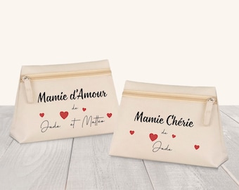 Trousse Personnalisée / Mamie d'Amour / Mamie Chérie / Anniversaire / Fête des mamies / Fête des grands mères / Cadeau Mamie Noël