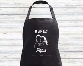 Personalized Dad Apron / Father's Day / Dad's Day / Dad Christmas Gift / Super Dad Apron / Girl / Boy