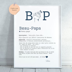 Affiche papa personnalisée photos - cadeau personnalisé papa par Le Te – Le  Temps des Paillettes