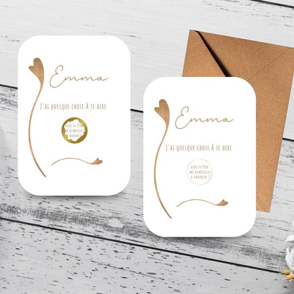 Personalized Scratch Card / Will you be? / Witness / Bridesmaid / Wedding / Godfather / Godmother