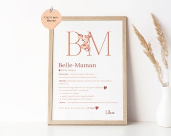 Personalized Belle Maman Poster / Personalized Mother's Day Poster / Mother's Day Gift / Mother's Day / Mother's Day