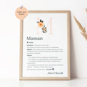 Affiche Maman personnalisée / Affiche Fête des mamans personnalisée / Cadeau Fête des mamans / Fête des mamans / Fête des mères / Maman image 2