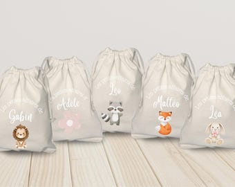 Personalized Children&#39;s Bag / Drawstring Bag / Small Items / Back to School / Nursery / Nanny