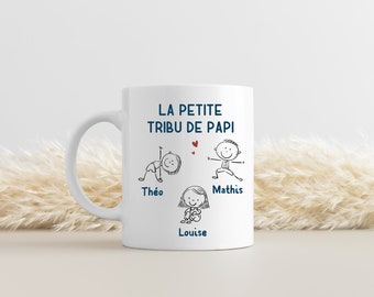 Personalized mug / Personalized ceramic mugs / Grandpa's Little Tribe / Grandpa's Day / Grandfather's Day / Grandpa's Christmas gift