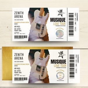 Carte Annonce Grossesse / Billet Concert / Carte à Gratter personnalisée / Annonce Originale / Papa / Mamie / Papi / Tata / Tonton / Autre image 1