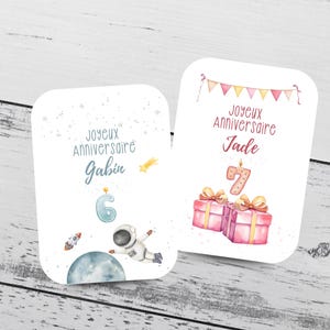 Carte anniversaire Enfant / Carte anniversaire personnalisé / Carte anniversaire fille / Carte anniversaire Garçon