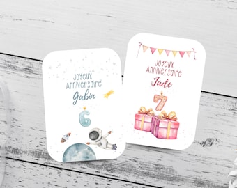 Carte anniversaire Enfant / Carte anniversaire personnalisé / Carte anniversaire fille / Carte anniversaire Garçon