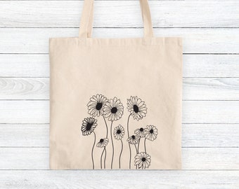 Tote Bag Printemps / Sac en toile / Sac coton / Sac fourre-tout/ Cadeau / Anniversaire / Fête