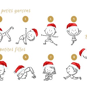 Carte Joyeux Noël personnalisée / Petite Tribu de Mamie / Petite Tribu de Papi / Cadeau Noël Original / Carte de Noël image 3