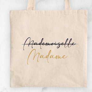 Madame-Mademoiselle tote bag / EVJF / Future bride / Wedding / Bag / Tote / Customizable