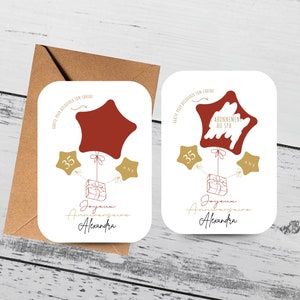 Carte anniversaire à gratter / Carte anniversaire personnalisé / 18 ans / 20 ans / 30 ans / 50 ans +