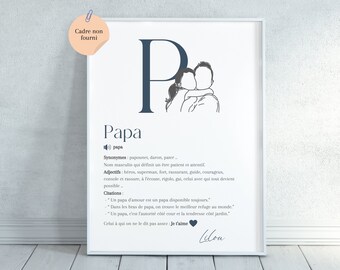 Affiche Papa personnalisée / Affiche Fête des Papas personnalisée / Cadeau Fête des pères / Fête des Papas / Fête des Pères / Papa