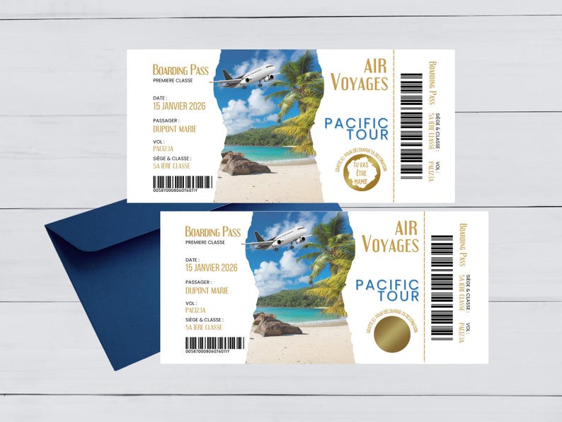 billet avion annonce grossesse