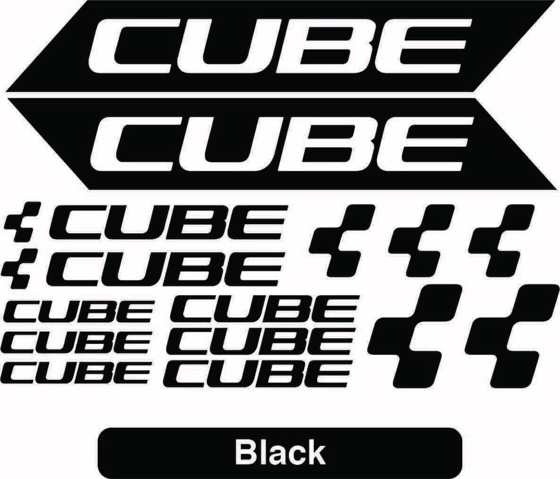 cube fahrrad rahmen aufkleber set weiß