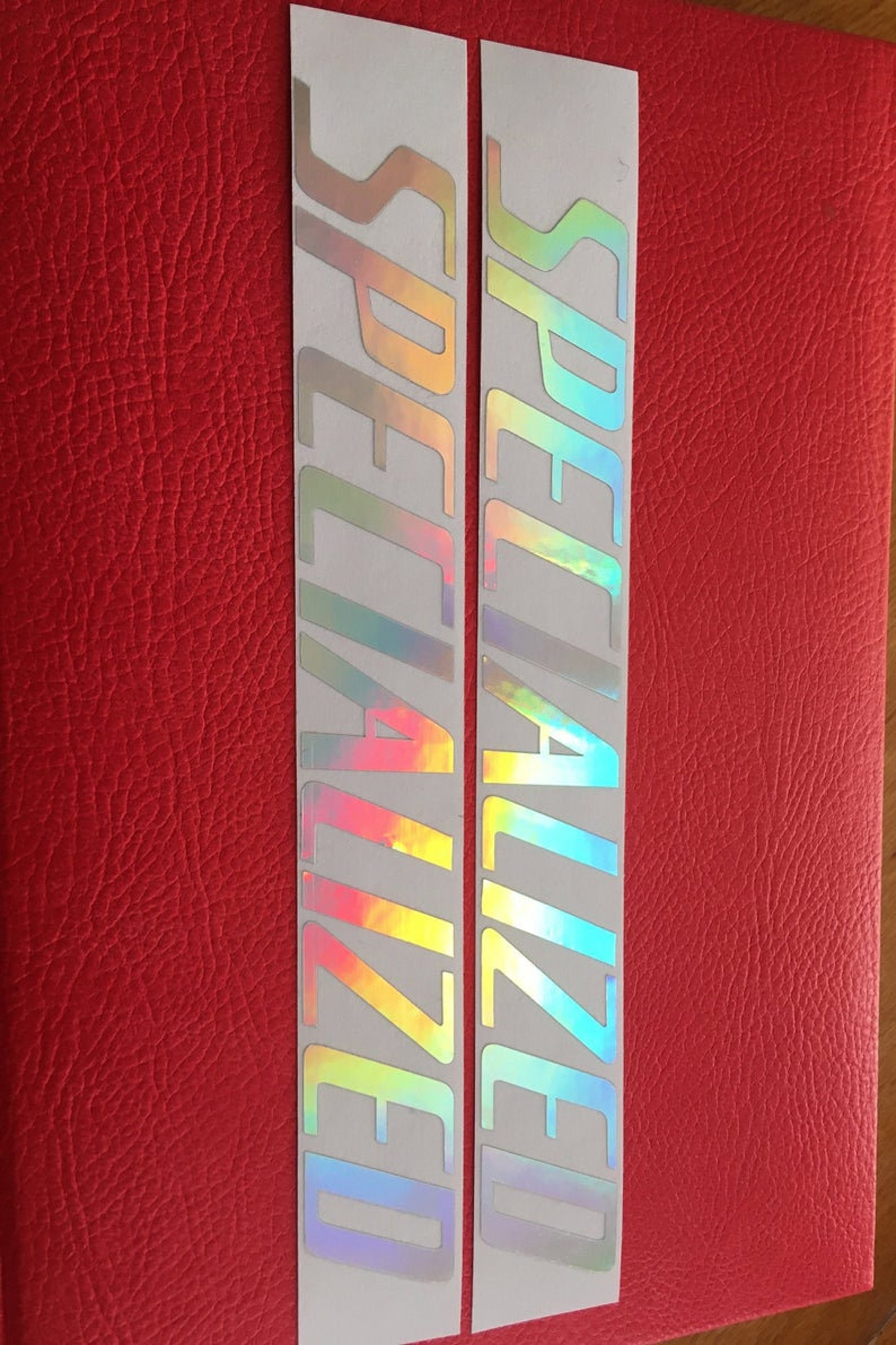 Specialized 2x decals stickers holographic iridescent chrome | Etsy