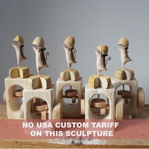 Dansende muis houten automaat