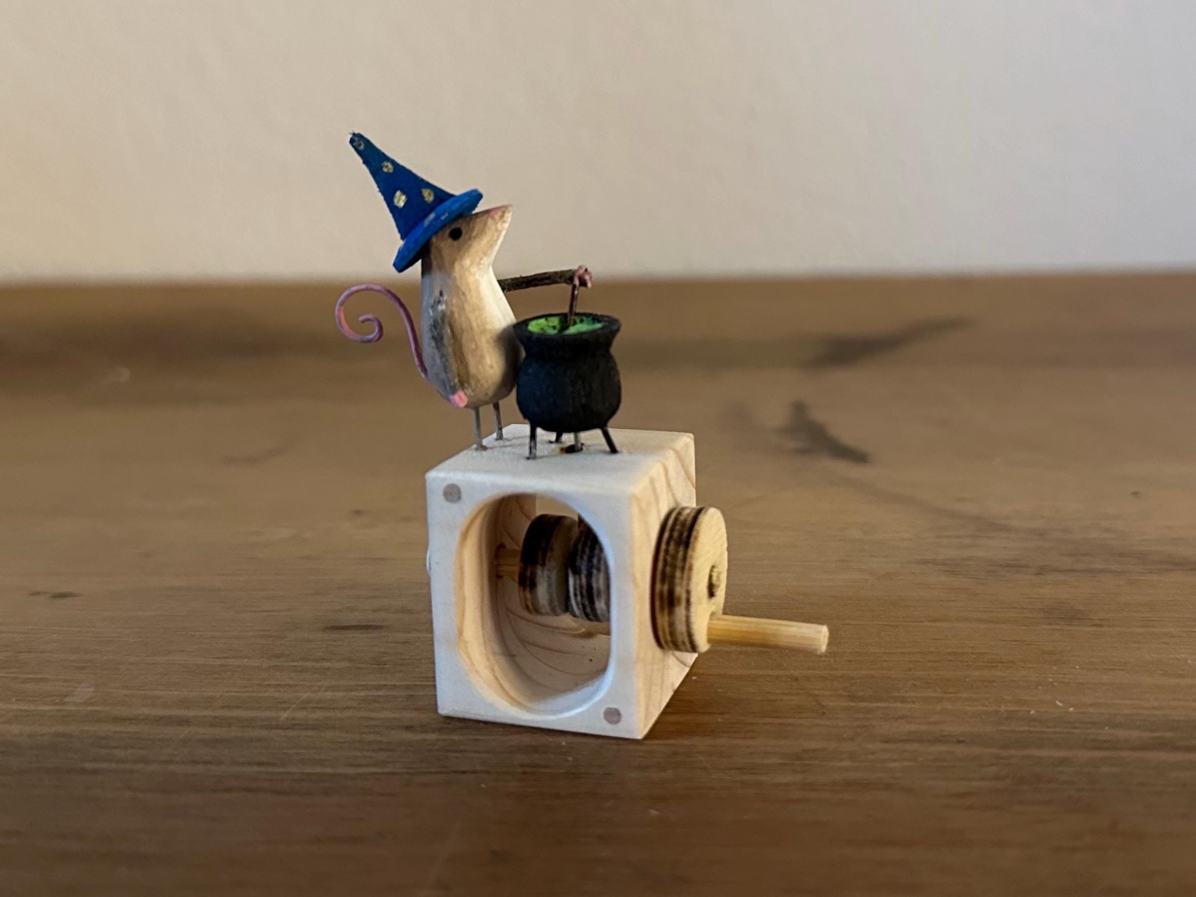 Little Automaton Little Mouse Making Potions. Wooden Automaton. - Etsy