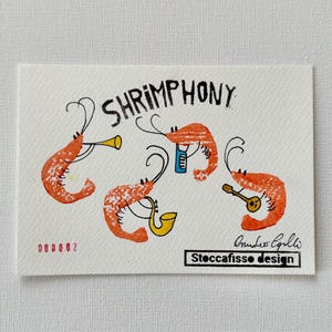 Shrimphony - impression d’art faite à la main