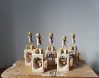 Dancing Mouse Wooden Automaton
