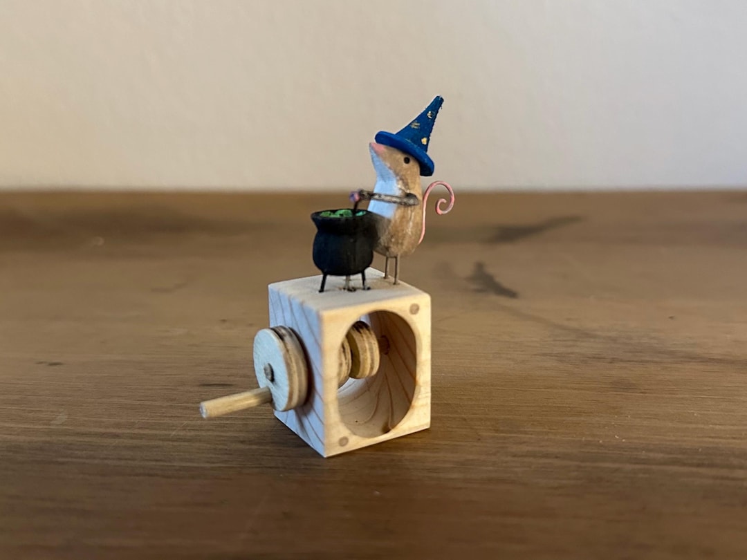 Little Automaton Little Mouse Making Potions. Wooden Automaton. - Etsy