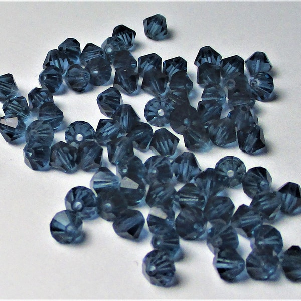 Montana Blue Swarovski Bicone, 3mm, 4mm, 4mmAB, 5mm, 6mm