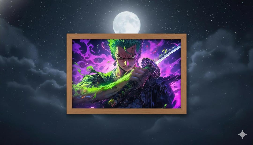 Handmade Anime One Piece LED Art Frame - Etsy Canada