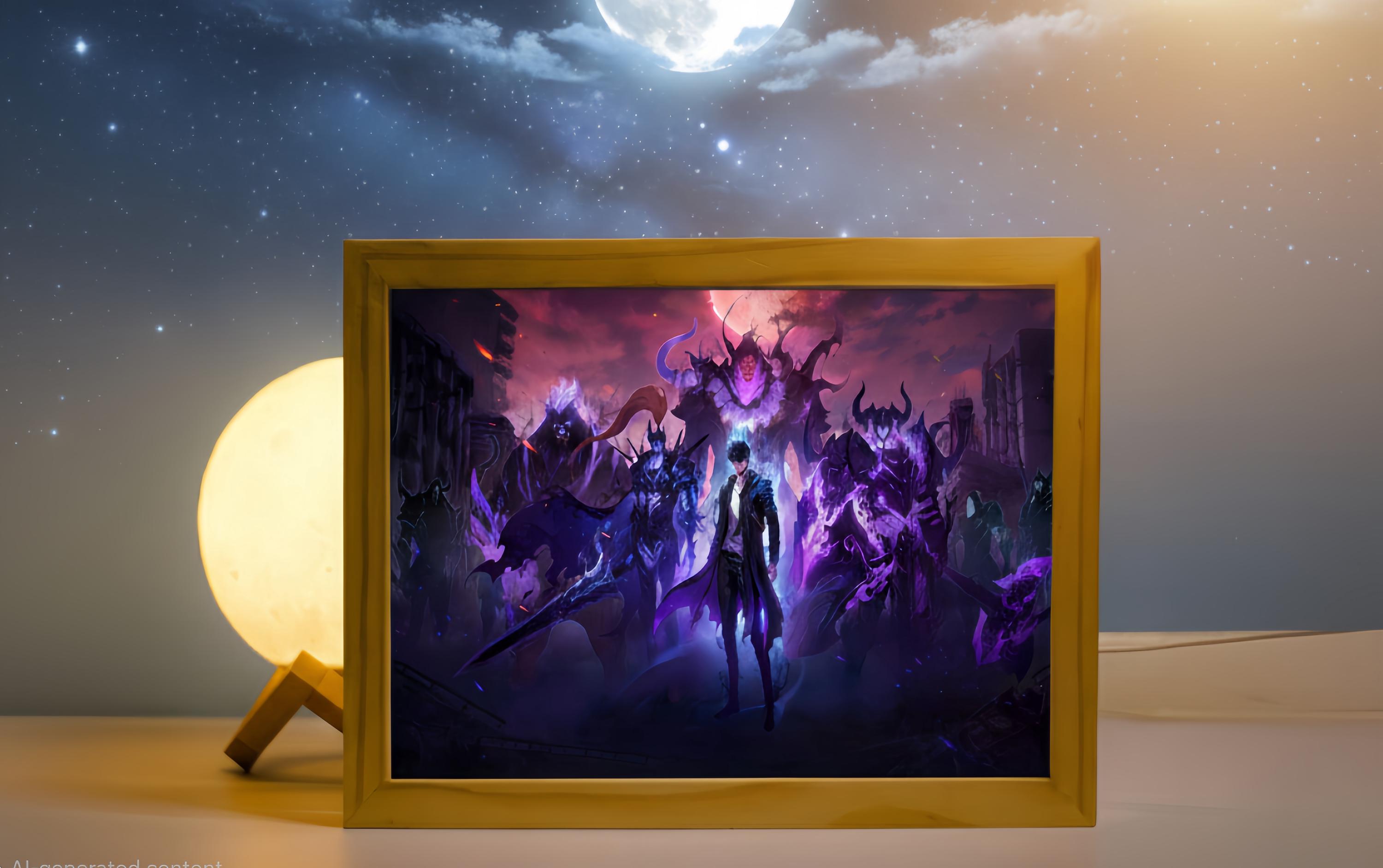 Handmade Anime LED Light Frame: Anime Art - Etsy