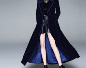 blue velvet jacket womens