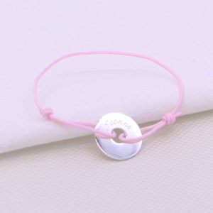 Personalized Cord Bracelet Target Child - Silver