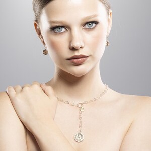 Sterling silver Y neck Widow&#39;s mite ancient coin necklace