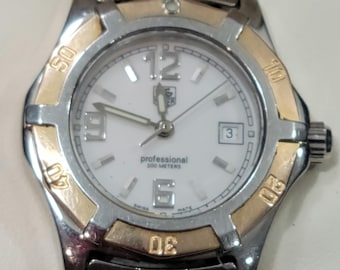Tag Heuer 18K Rose Gold Bezel 29mm WN1350 Swiss Quartz Ladies Watch Authentic