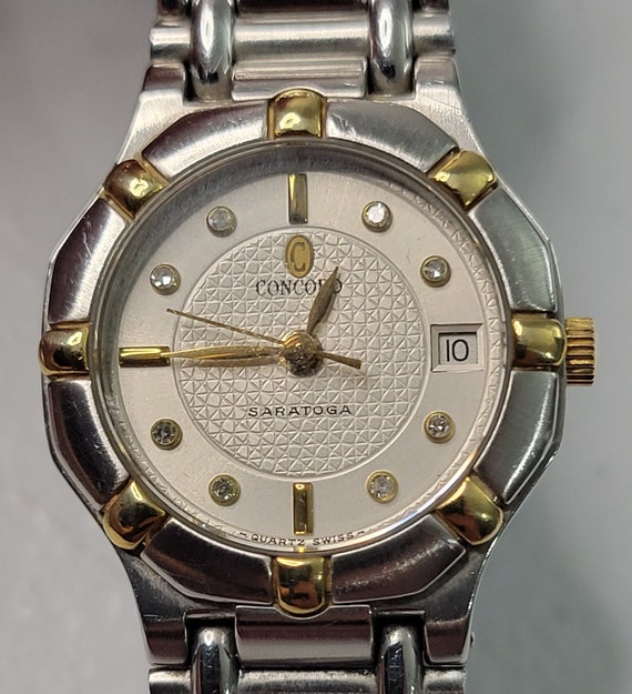 Concord Saratoga 23mm 8 Real Diamonds Dail 15.73.287 Swiss Quartz Ladies Watch Etsy Australia