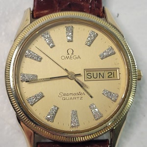 Omega Seamaster 20 Microns 33 Diamonds Cal.1425 Quartz Men's Watch