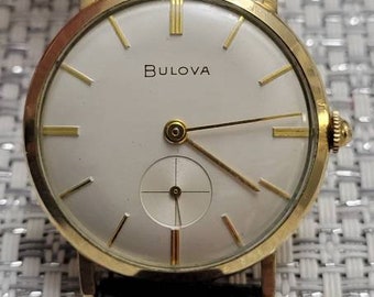Vintage 1950 s Bulova L7 10K RGP Manual Wind cal.11ac Men s Watch