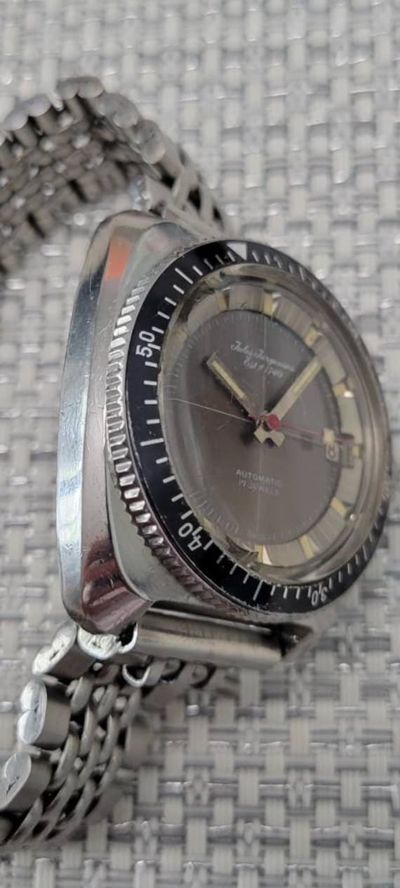 1960s Jules Jurgensen Automatic 17 Jewels Stainle… - image 10