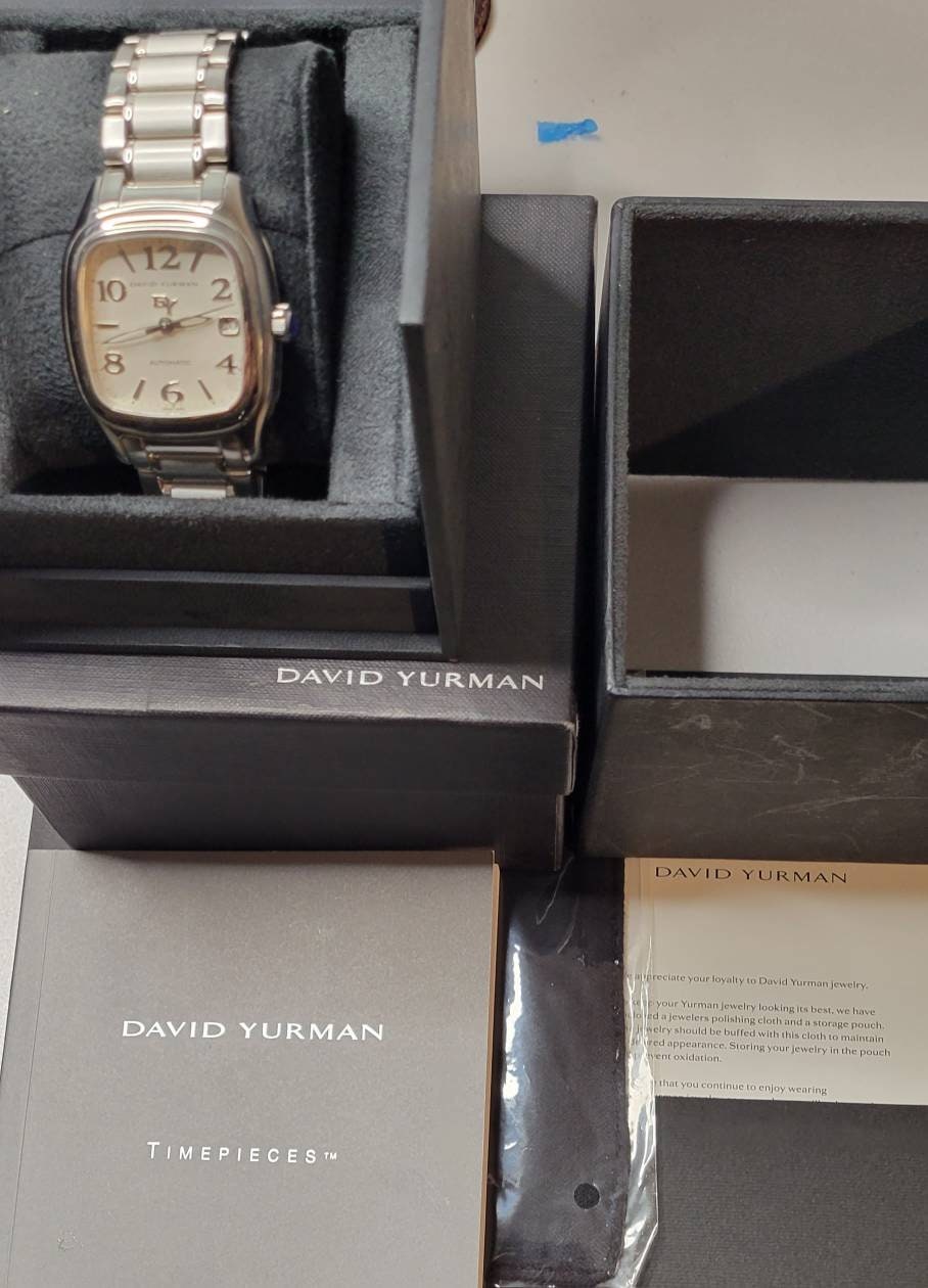 David Yurman Thoroughbred watch with original leather case and box. Pre_owned_luxury_watch_David_Y  main image 4