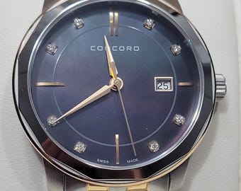 Concord Bennington 32mm 18k Rose Gold 3 Jewels Swiss Quartz Ladies Watch