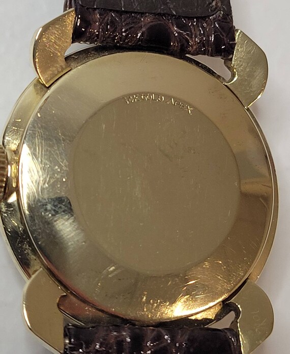 1950's Longines 14k Solid 33mm  "Turtle" Case Cal… - image 5