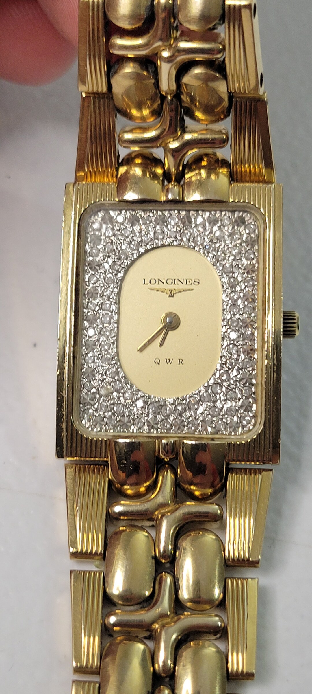 60's Longines QWR 24mm Diamond Dial 6 Jewels Swiss Quartz Men's Watch Working Etsy