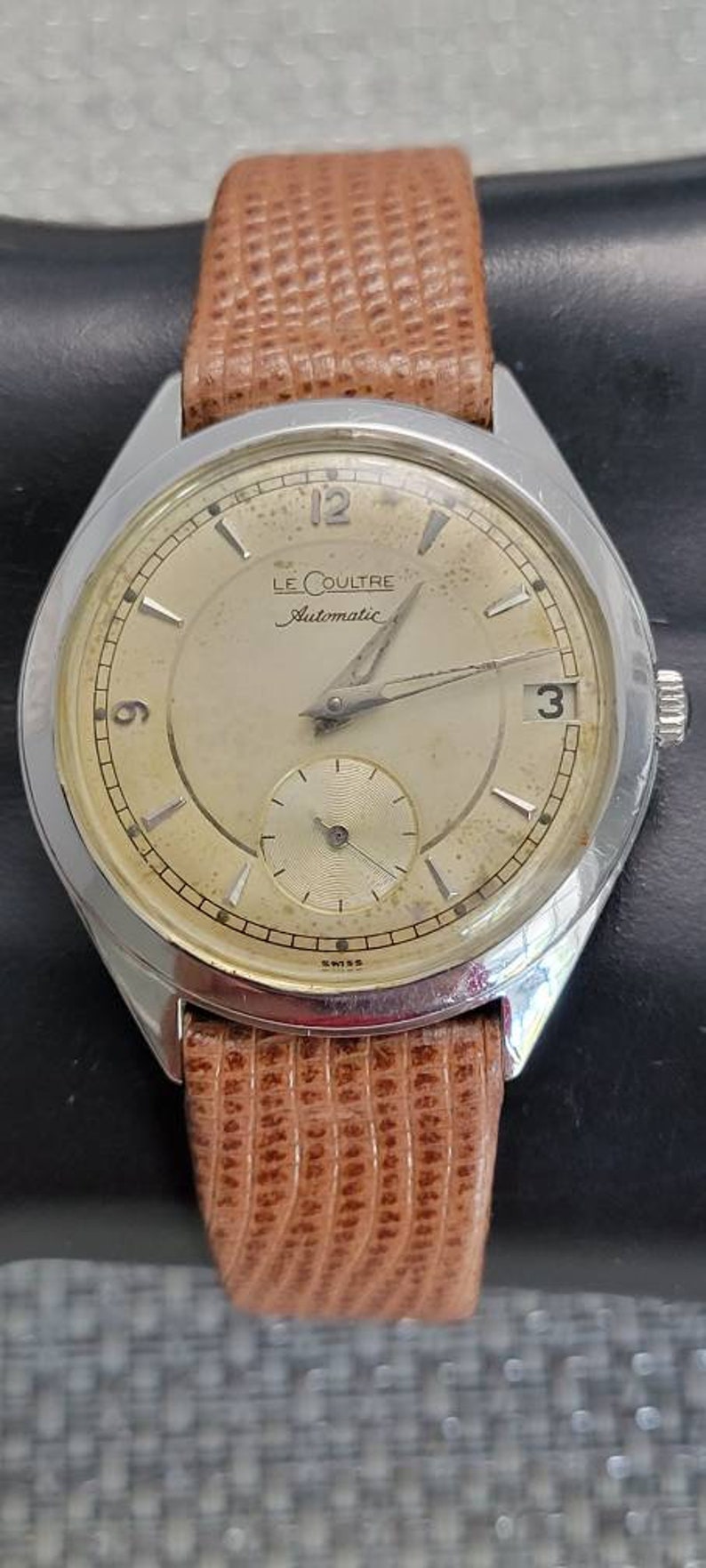 Rare 1950s Jaeger Lecoultre Automatic Bumper Model E.329 Cal.P813 Men's Watch image 1