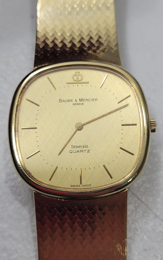 Baume Mercier Tiffany Co 14k Solid Gold 56 Grams Swiss Quartz 
