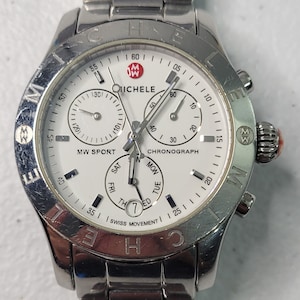 Michele 35mm Chronograph MW03Q00A0001 Swiss Quartz Ladies Watch Working