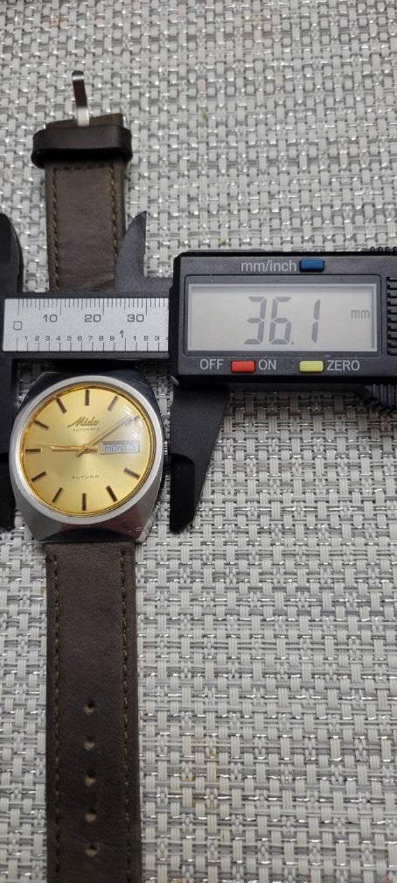 Vintage MIDO Automatic Futura Day/date 17 Jewels … - image 7