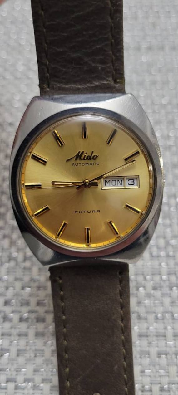 Vintage MIDO Automatic Futura Day/date 17 Jewels … - image 1